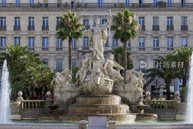Federation Fountain on Place de la Liberté in Toulon